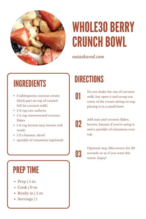Berry Crunch Bowl Recipe